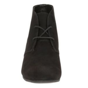 Clarks Black Wedge Booties